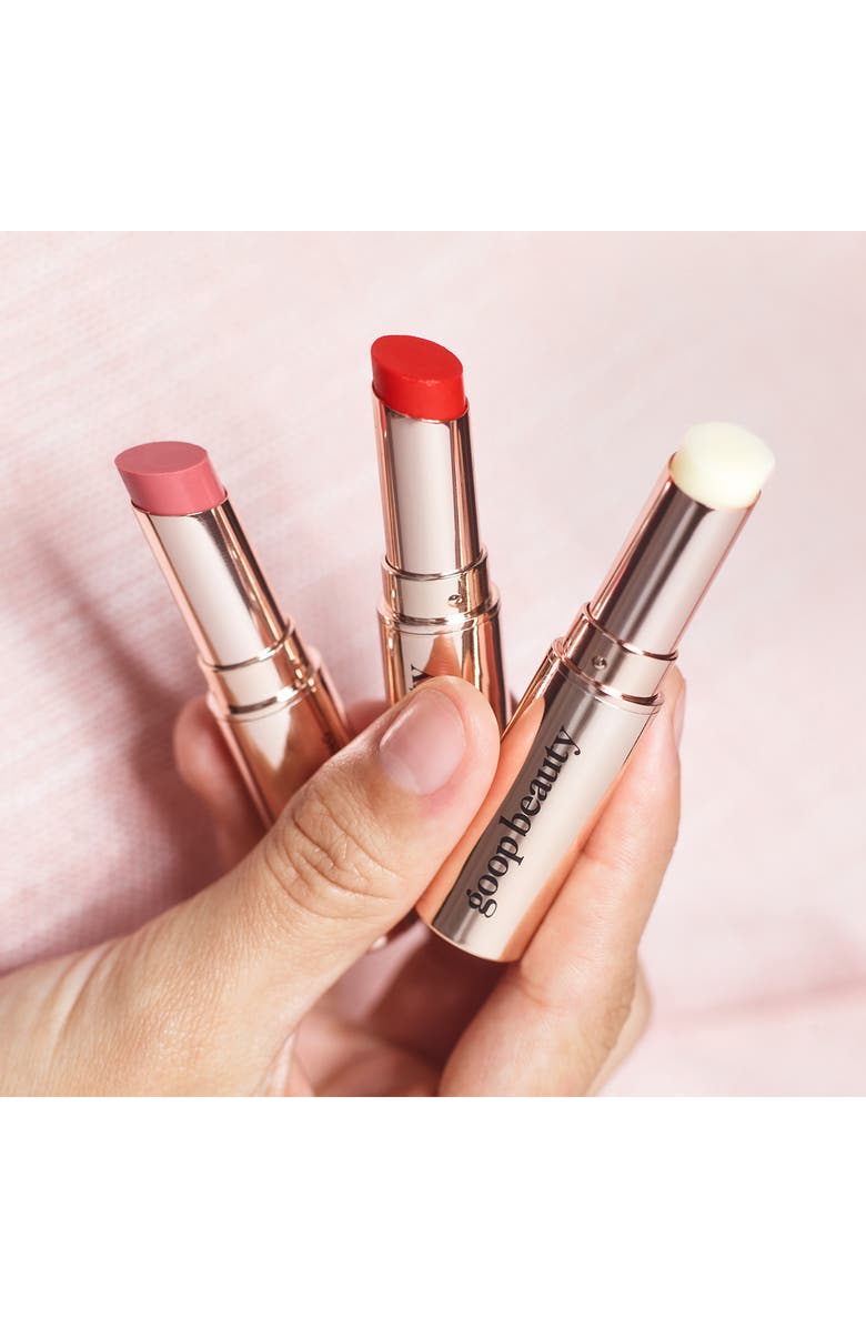 GOOP Clean Nourishing Lip Balm Trio, Alternate, color, Tomato/ Peony/ Clear