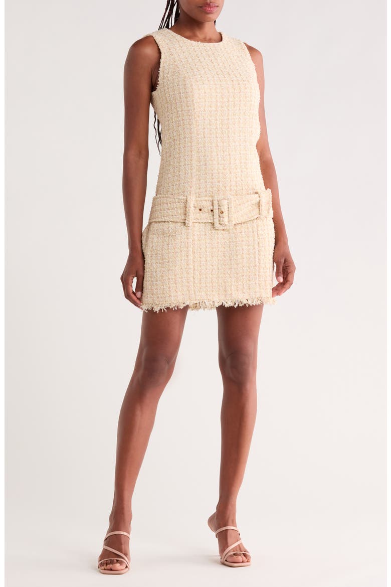 Vanna Tweed Shift Dress, Main, color, SAHARA TWEED