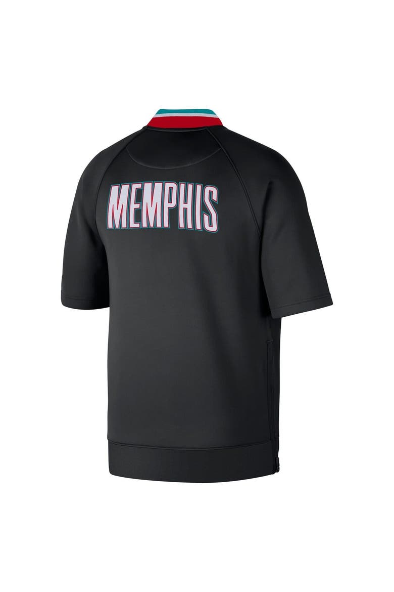 Men's Nike Black Memphis Grizzlies Classic Edition Hardwood Classics Authentic On-Court Game Full-Snap Jacket, Alternate, color, Black