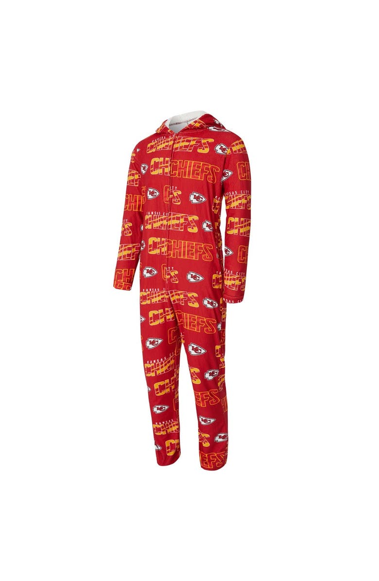CONCEPTS SPORT Men's Concepts Sport Red Kansas City Chiefs Shuffle All-Over-Print Microfleece Full-Zip Union Suit, Alternate, color, Red