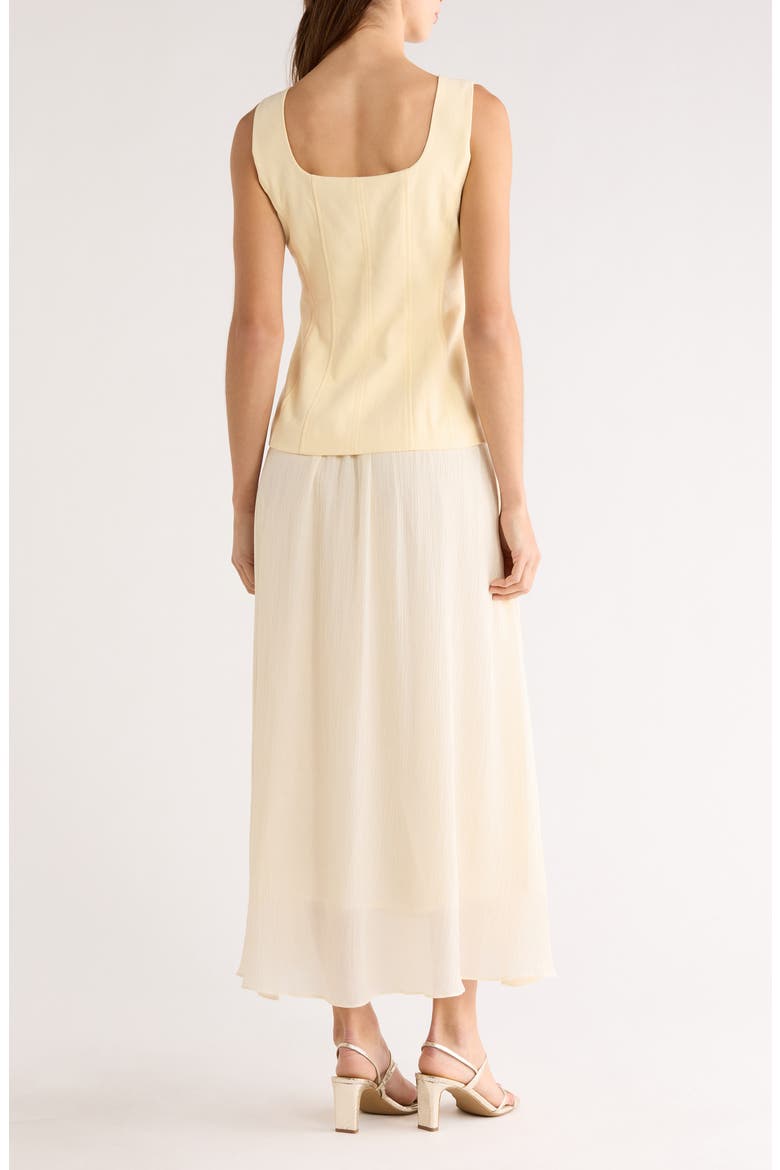Sleeveless Two-Piece Dress, Alternate, color, YELLOW/ IVORY