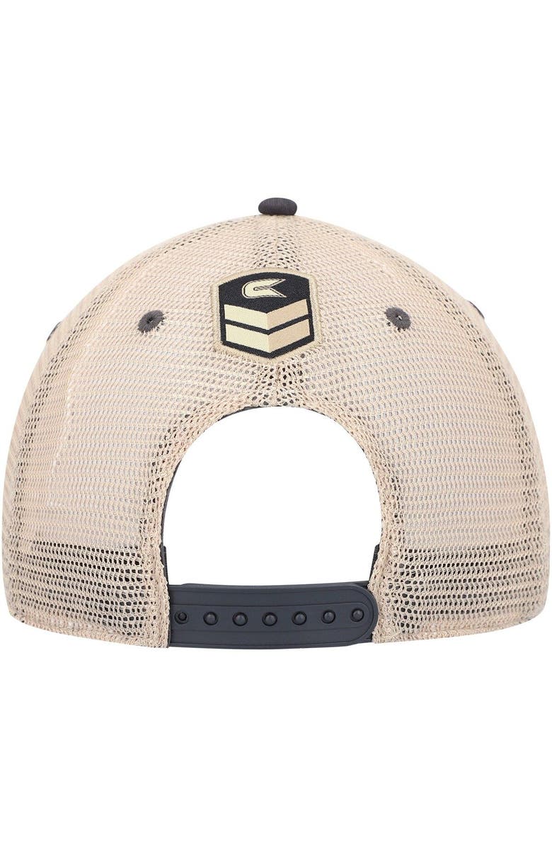 COLOSSEUM Men's Colosseum Charcoal Purdue Boilermakers OHT Military Appreciation United Trucker Snapback Hat, Alternate, color,