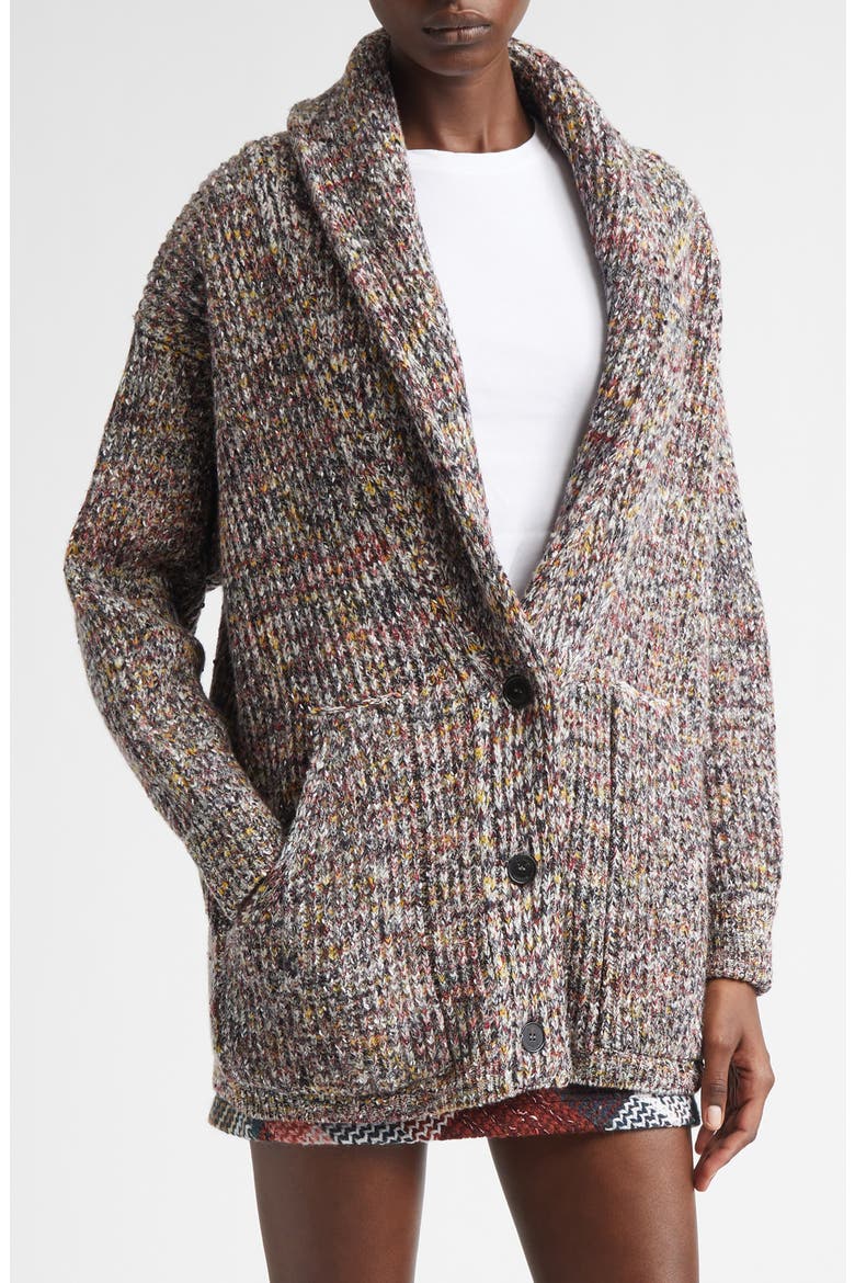Oversize Wool Blend, Main, color, MULTICOLOR YELLOW RED BLACK
