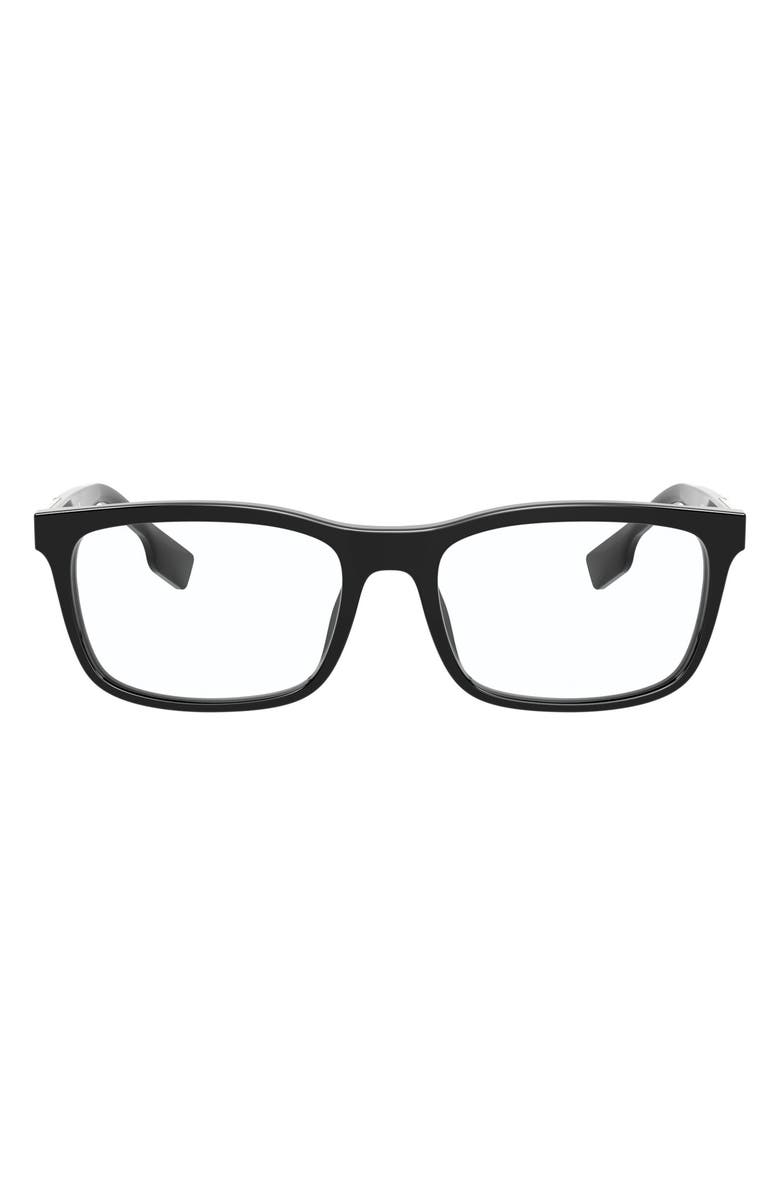Burberry 55mm Icon Stripe Detail Square Optical Glasses, Main, color,