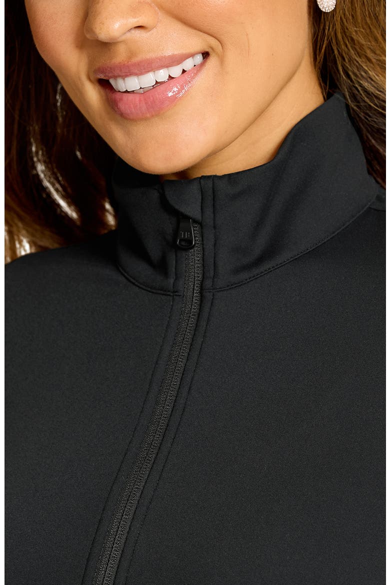 Abby UPF 30 Front Zip Jacket, Alternate, color, BLACK