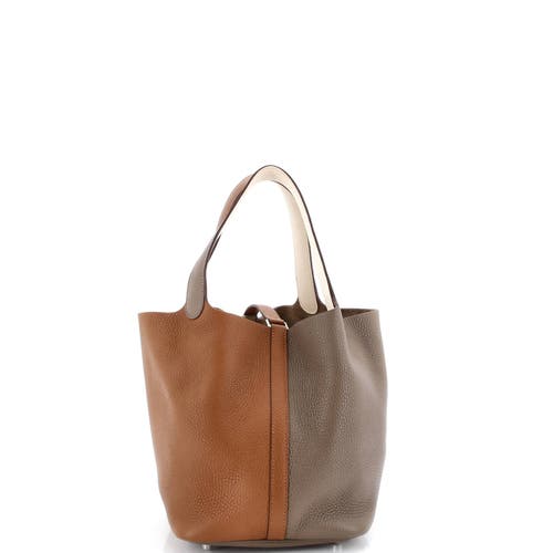 Pre-owned Hermes Hermes Casaque Picotin Lock Bag Clemence Mm