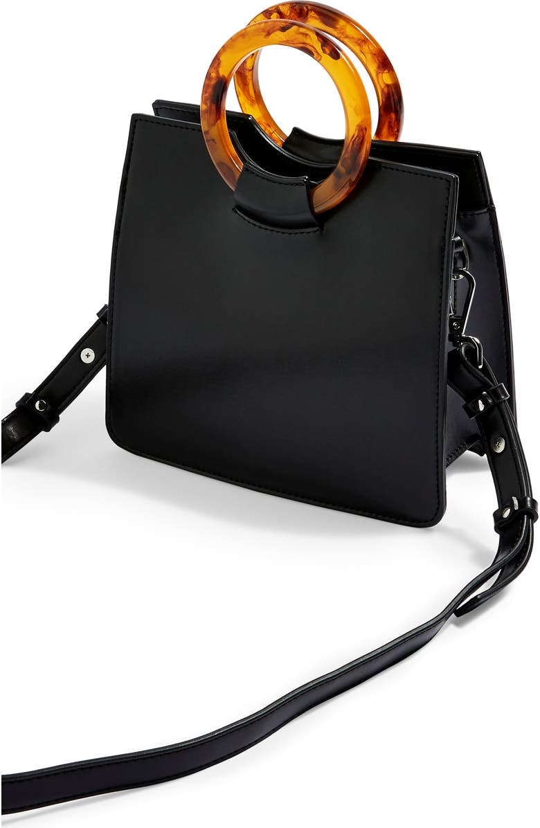 Topshop Mini Adele Faux Leather Top Handle Bag, Alternate, color,