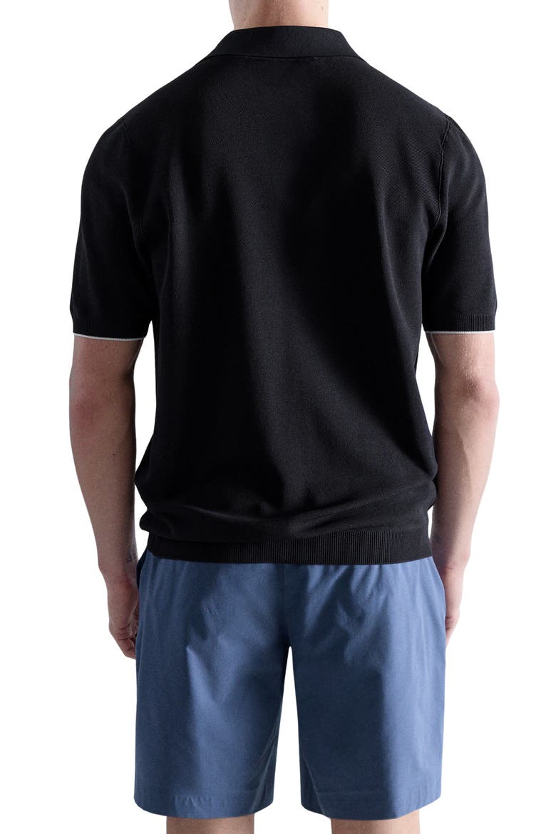 Contrast Trim Piqué Polo, Alternate, color, NAVY