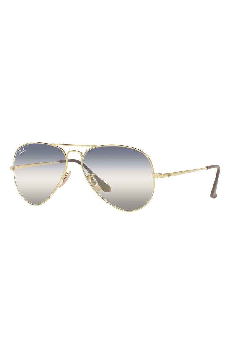 Ray-Ban Aviator Metal II 58mm Gradient Pilot Sunglasses, Alternate, color,
