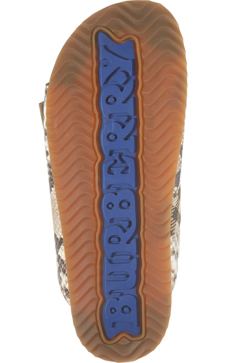 Burberry Urchin Snakeskin Embossed Slide Sandal, Alternate, color, Serpent