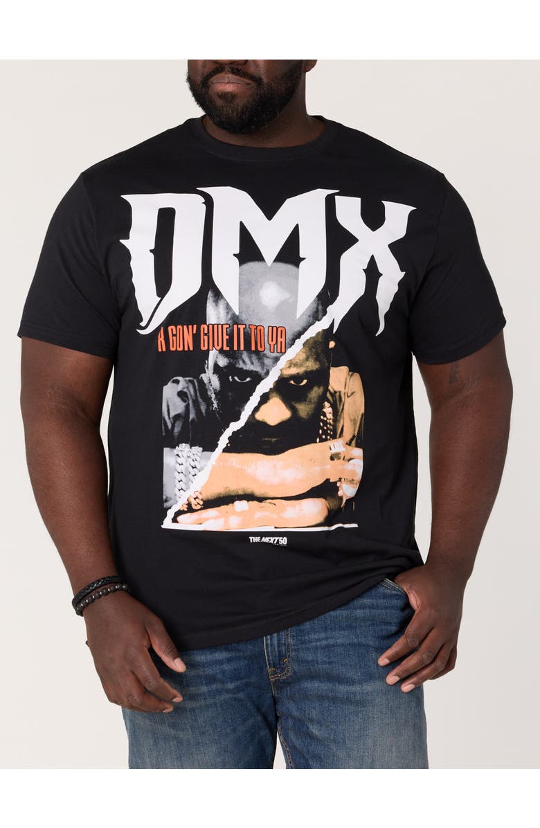 True Nation by DXL Big & Tall DMX Graphic Tee, Main, color, Black