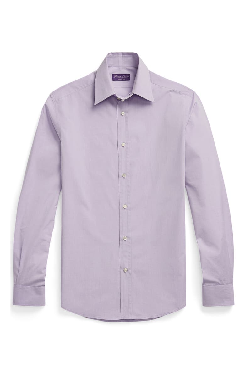 Ralph Lauren Purple Label Hank End-on-End Cotton Button-Up Shirt, Alternate, color, 