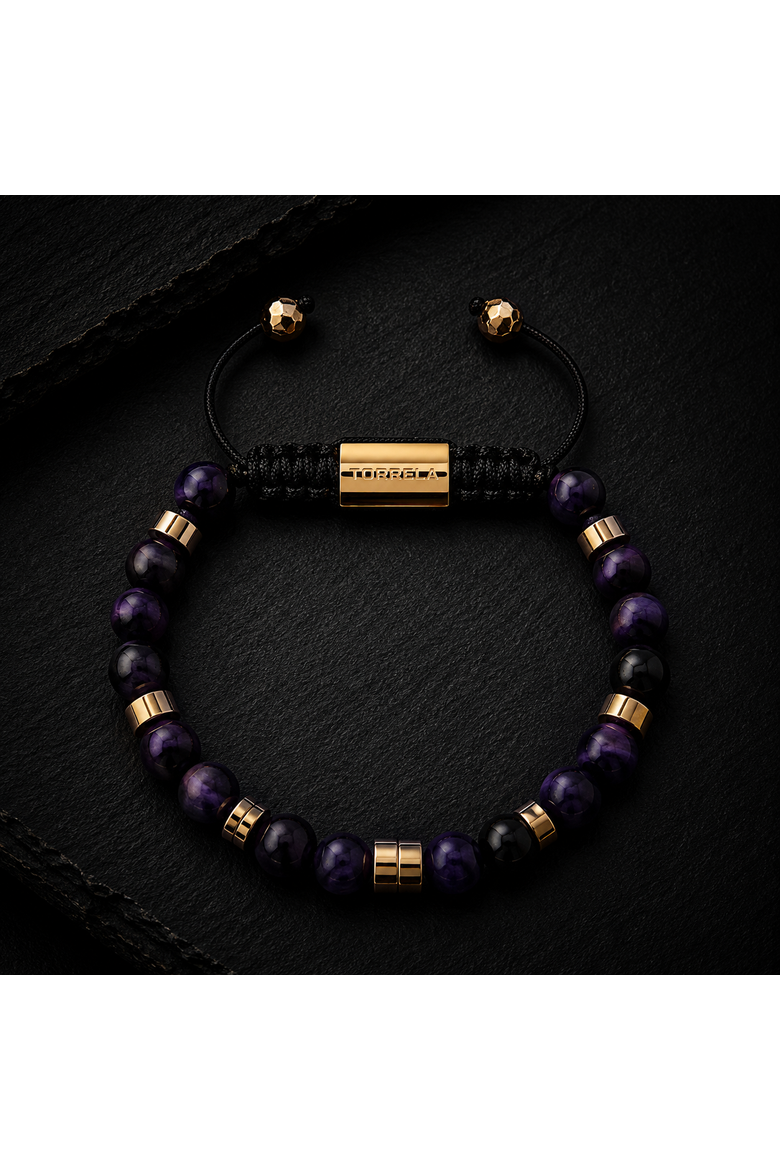 Amethyst Brcelet, Alternate, color, Black
