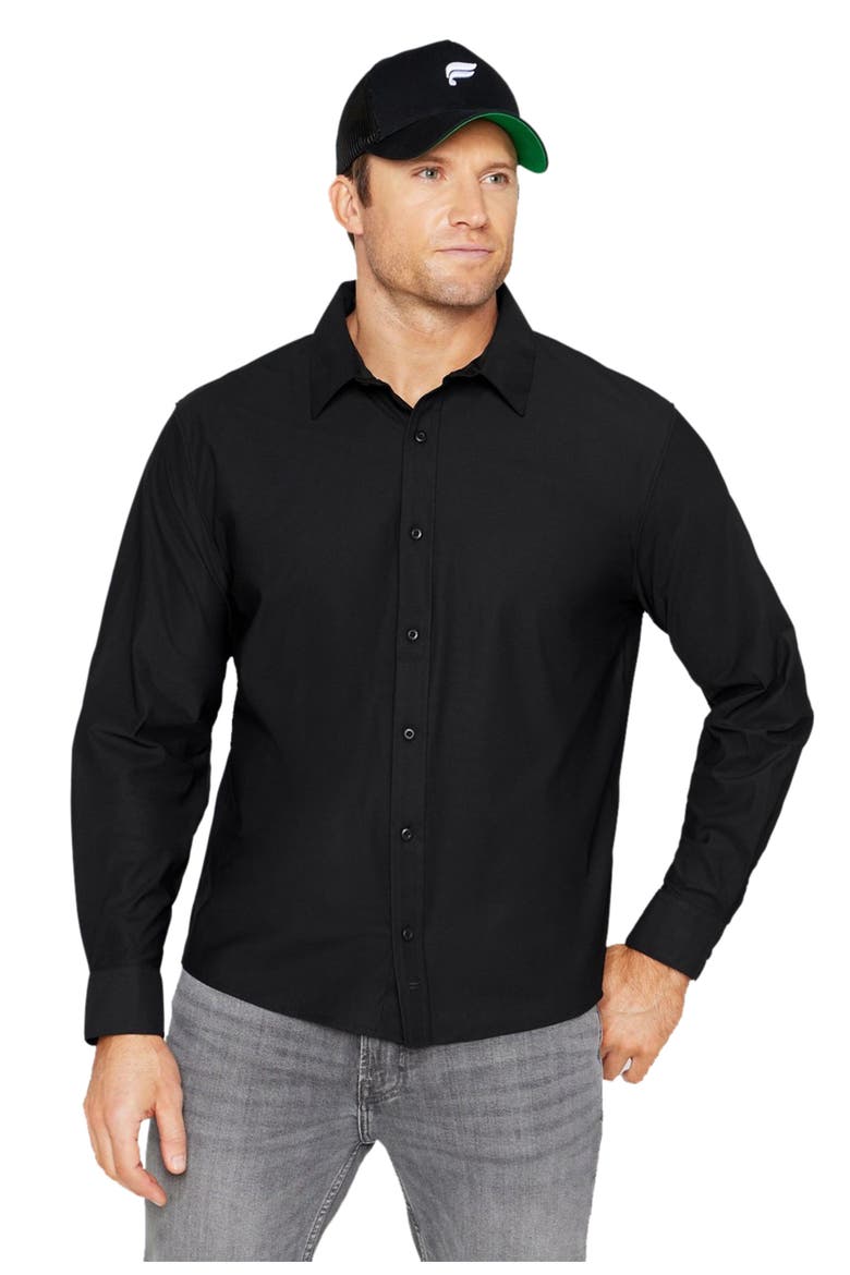 Men's The Don Long Sleeve Button Up, Alternate, color, Black