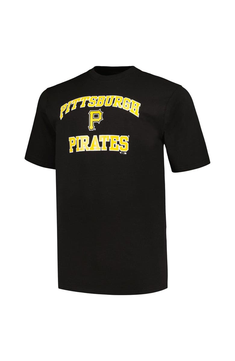 PROFILE Men's Profile Black/Heather Gray Pittsburgh Pirates Big & Tall T-Shirt Combo Pack, Alternate, color, Black