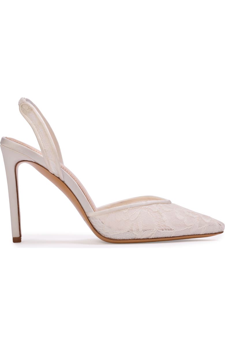 BLACK SUEDE STUDIO Jayla 100 Slingback Pump, Main, color, White Floral Lace