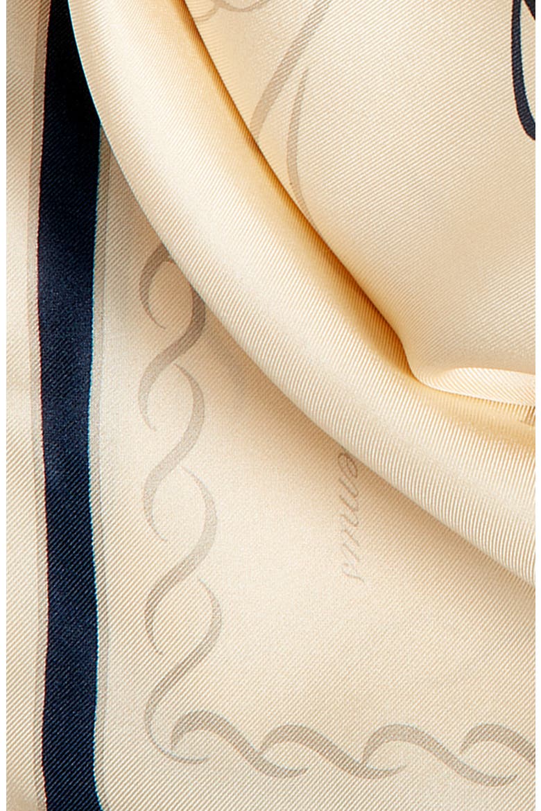 Le Foulard Fish Print Silk Scarf, Alternate, color, PRINT FISH IVORY 1OL
