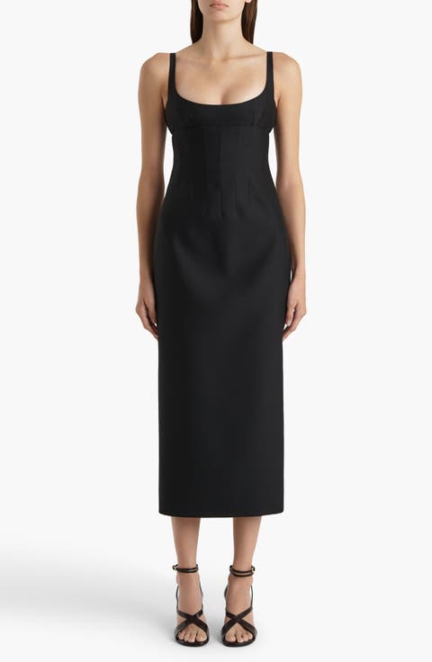 Lotte Virgin Wool & Silk Faille Sheath Dress