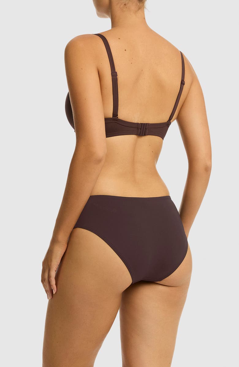 Sea Level Mid Bikini Bottoms, Alternate, color, Cocoa