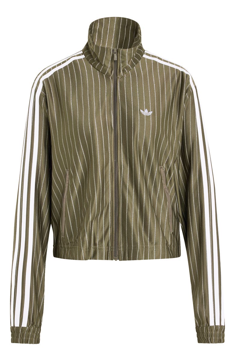 adidas Originals Pinstripe Track Jacket, Alternate, color, Branch/ Silver Met.