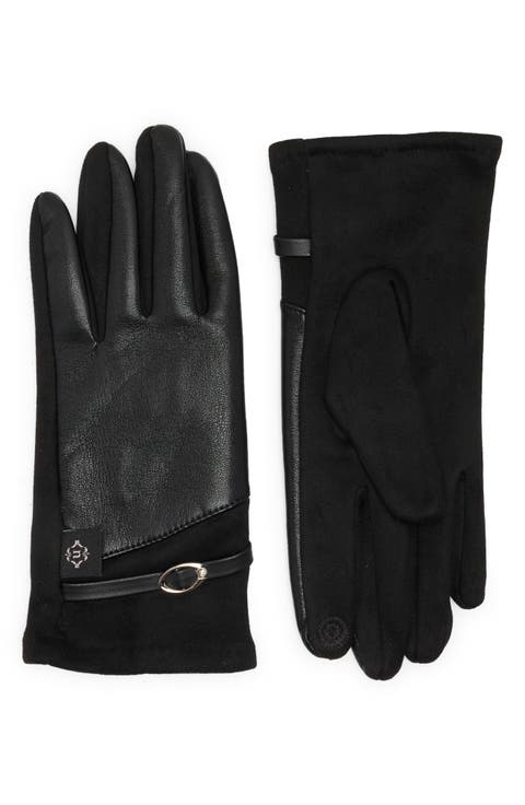 Zip Detail Tech Gloves