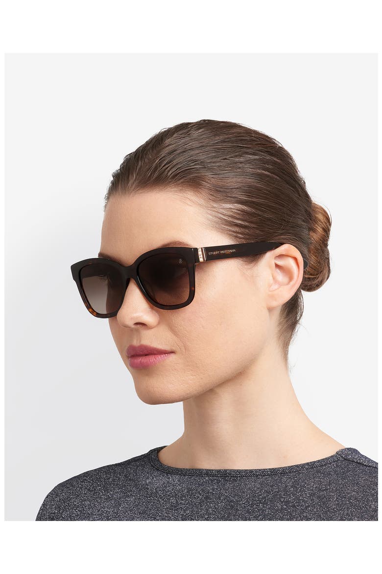 53mm Gradient Square Sunglasses, Alternate, color, HAVANA/ BROWN