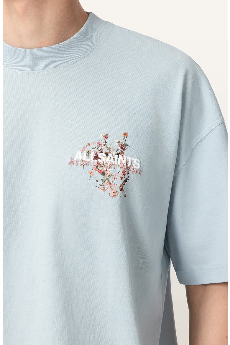 Valen Oversize Floral Logo Graphic T-Shirt, Alternate, color, KENTUCKY BLUE