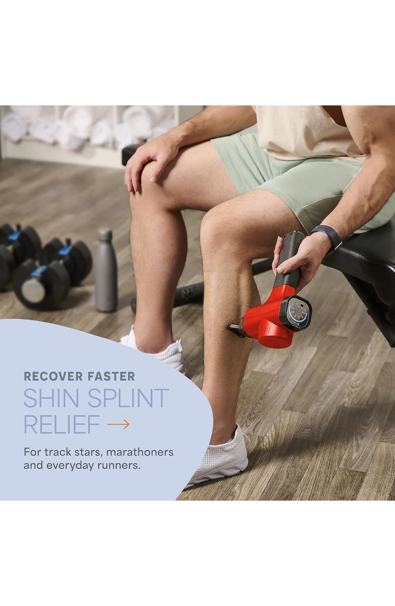 Lifepro Handheld Electric Muscle Massager Massage Gun Deep Tissue Percussion Massager, Alternate, color, Red