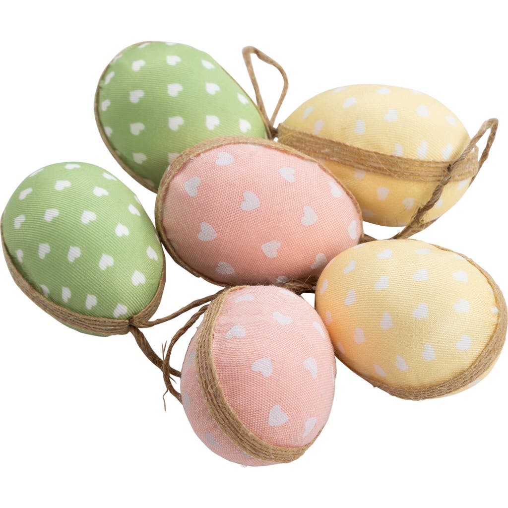 Northlight Fabric Pastel Easter Egg Ornament Decorations In Green