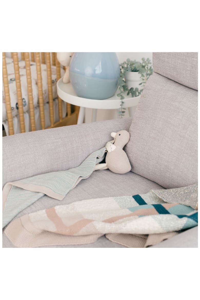 Georgie Goose Cotton Lovey Baby Blanket, Alternate, color, GREEN