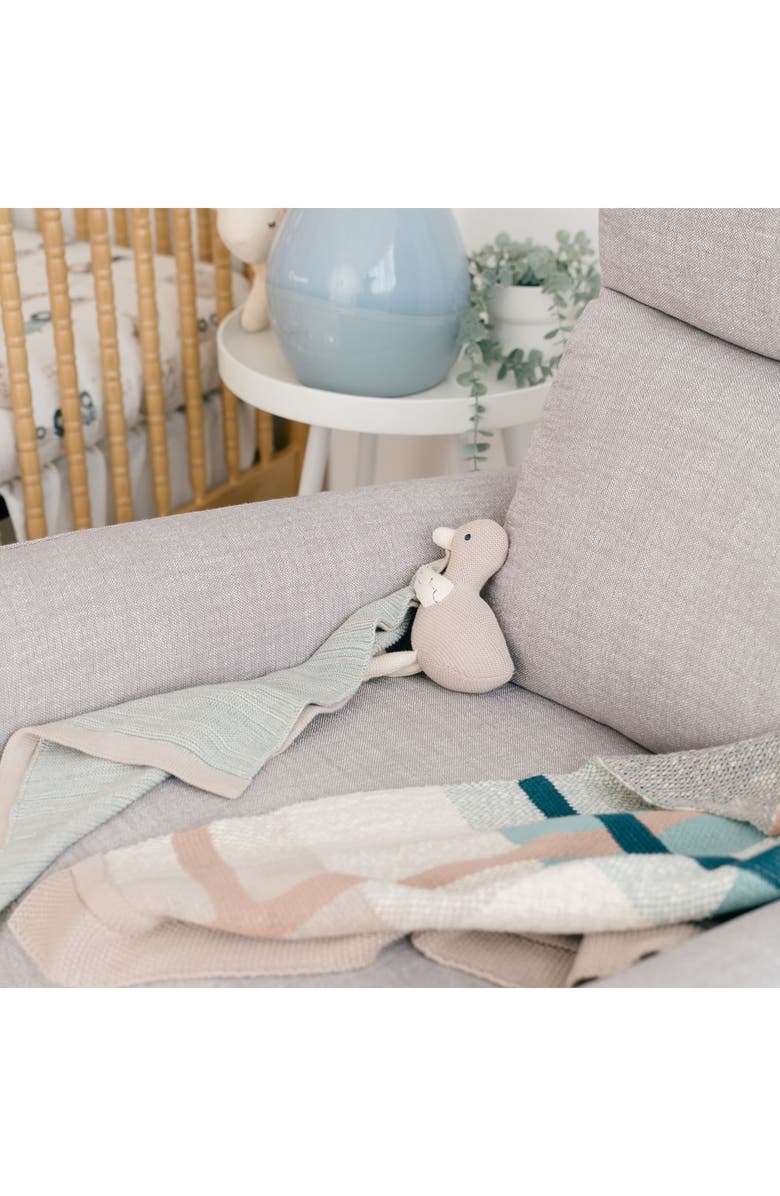 CRANE BABY Georgie Goose Cotton Lovey Baby Blanket, Alternate, color, Green