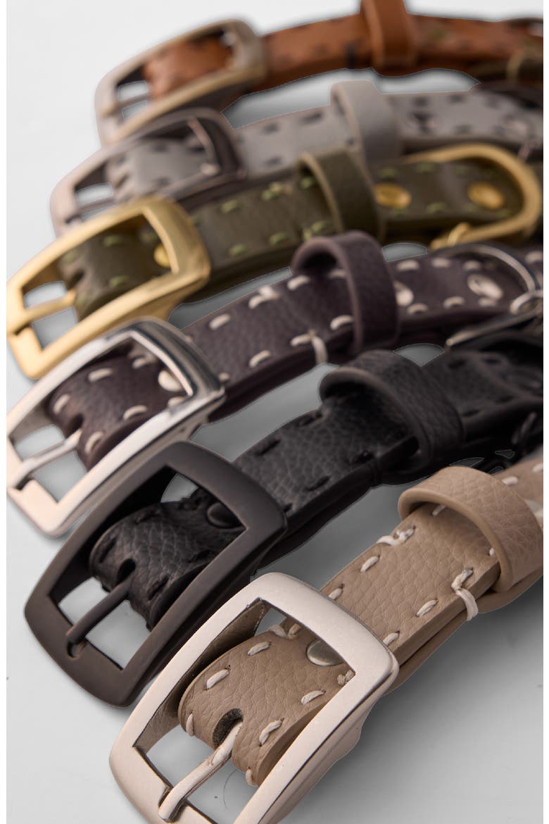 Rein Faux Leather Dog Collar, Alternate, color, BLACK BEAUTYDNU