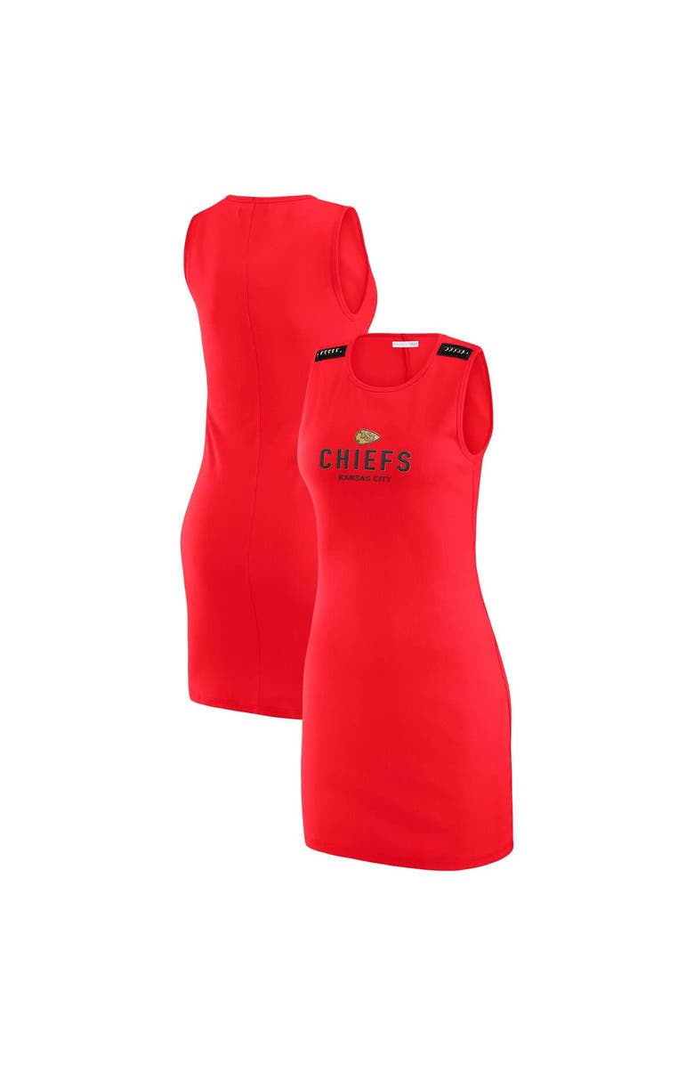 WEAR by Erin Andrews Women's WEAR by Erin Andrews x Gracie Hunt Red Kansas City Chiefs Ribbed Tank Dress, Main, color, Red
