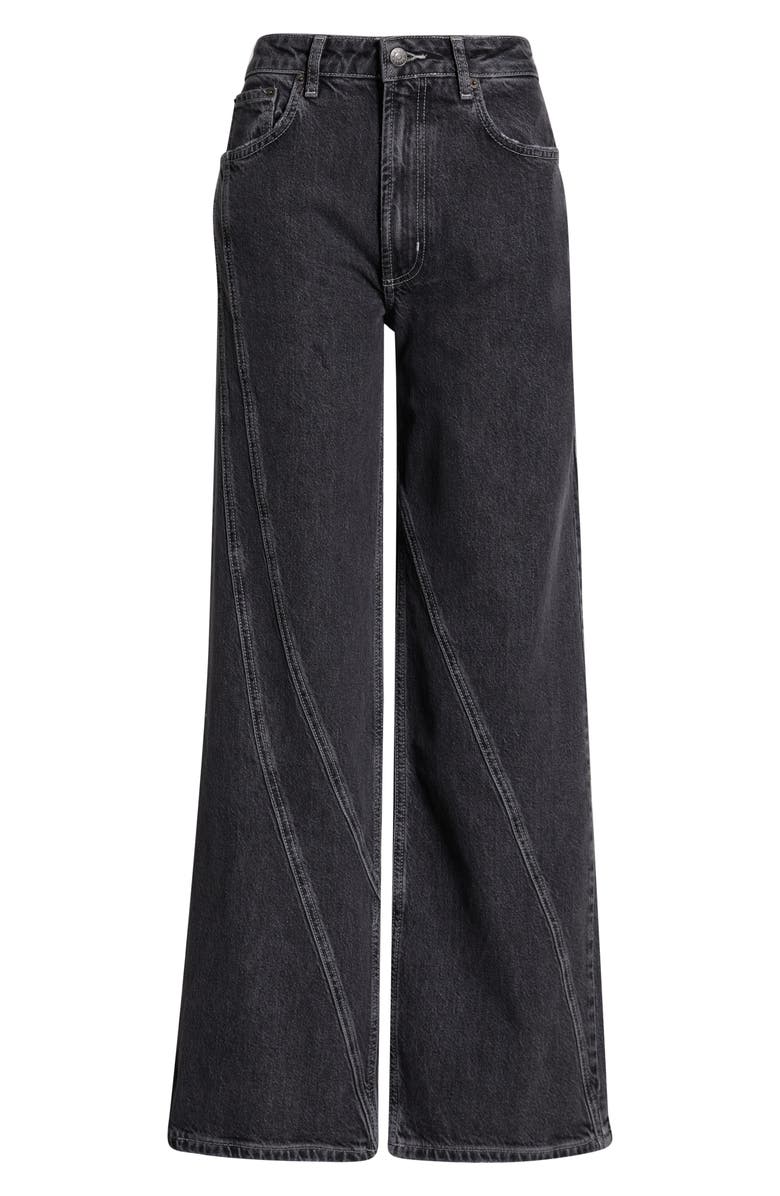 Rails Getty High Waist Twist Seam Wide Leg Jeans, Alternate, color, Washed Charcoal