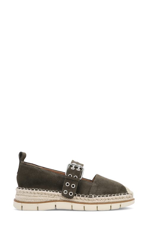Mia Valri Espadrille Mary Jane Flat In Khaki