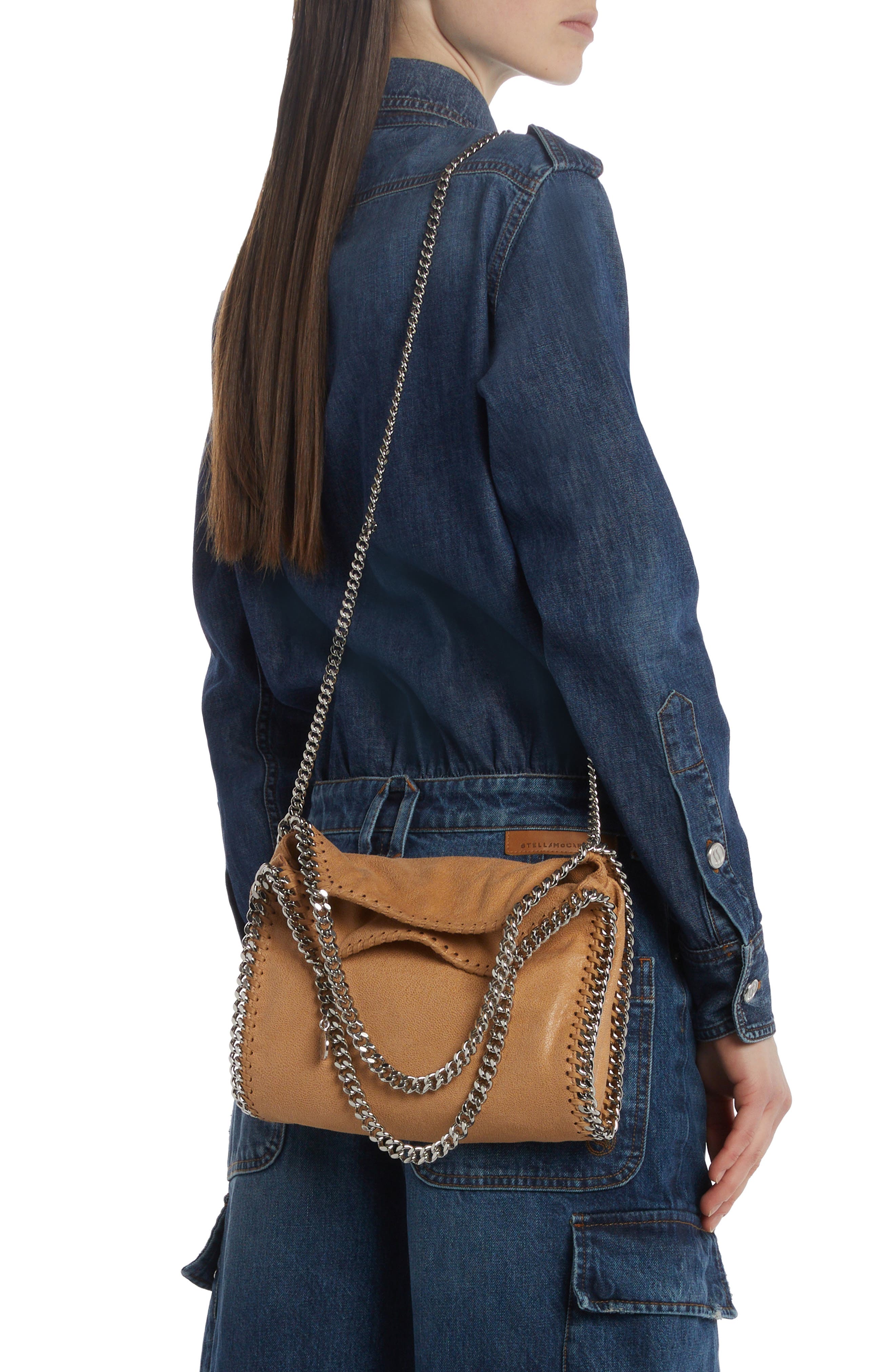 Stella McCartney Mini Falabella Faux Leather Tote, Alternate, color, 