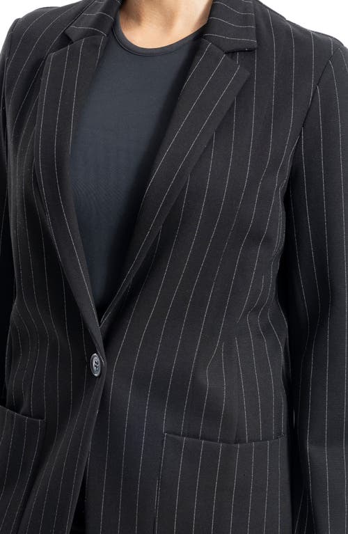 MAX STUDIO MAX STUDIO ONE-BUTTON DOUBLE KNIT BLAZER 