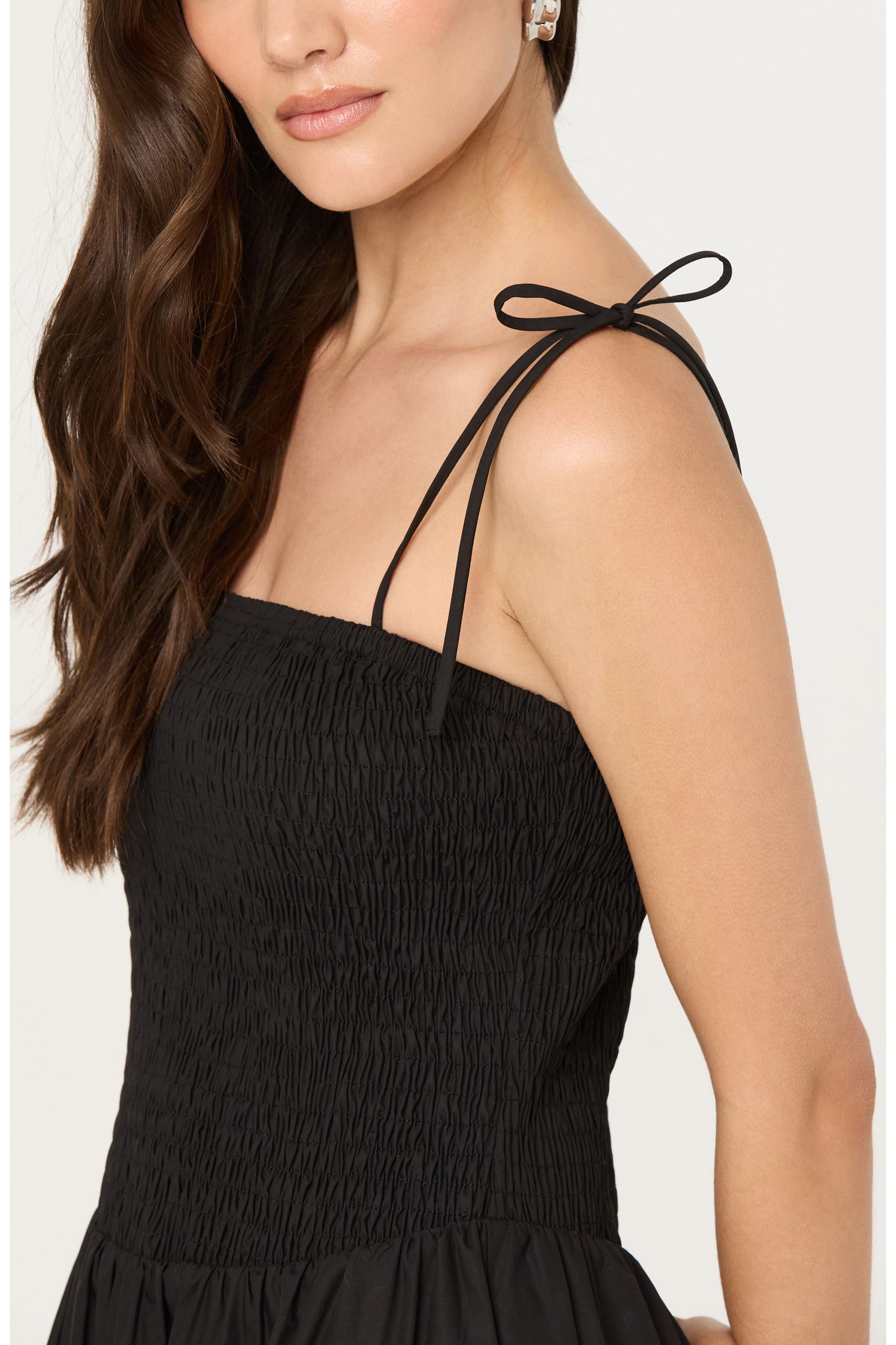 Drop The Racks Bd ASTR the Label Drop Waist Smocked Midi Dress (Women) | Nordstromrack