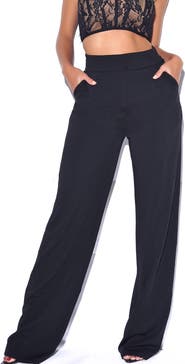 Miss Circle Never Enough Stretch Crepe Wide Leg Trousers