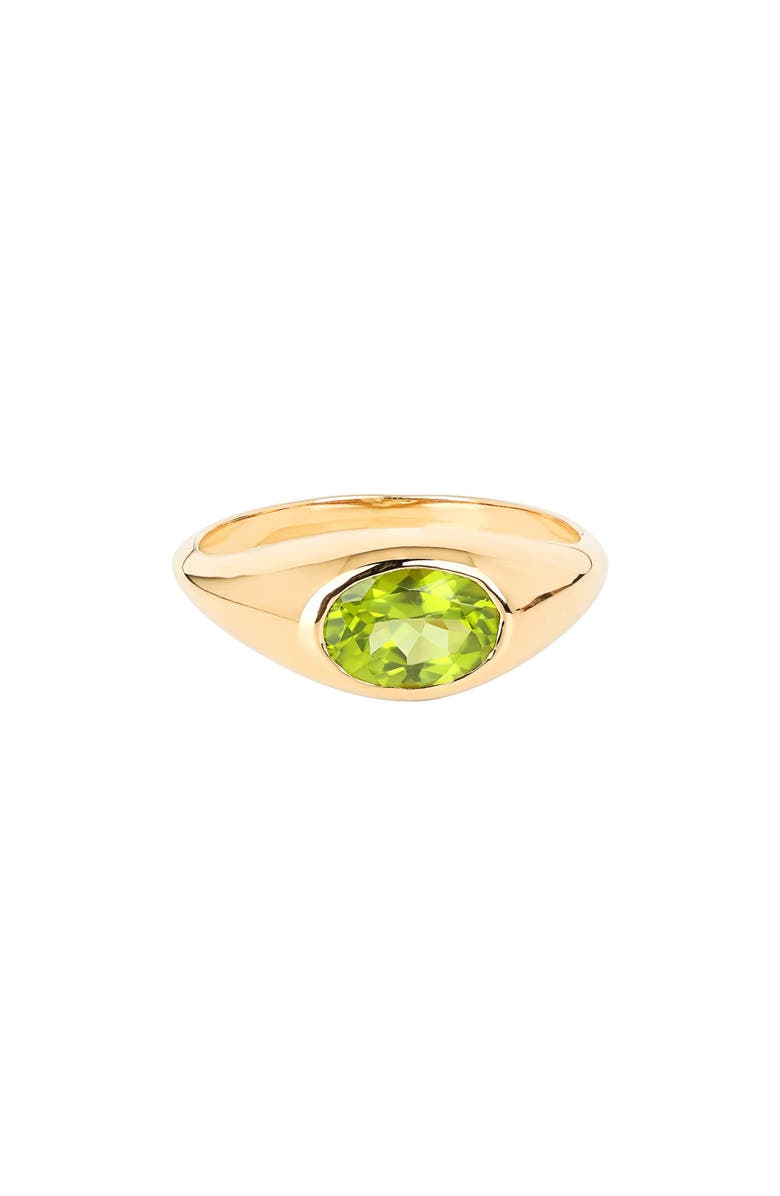 YS GEMS Bezel Set Peridot Ring, Alternate, color, Green