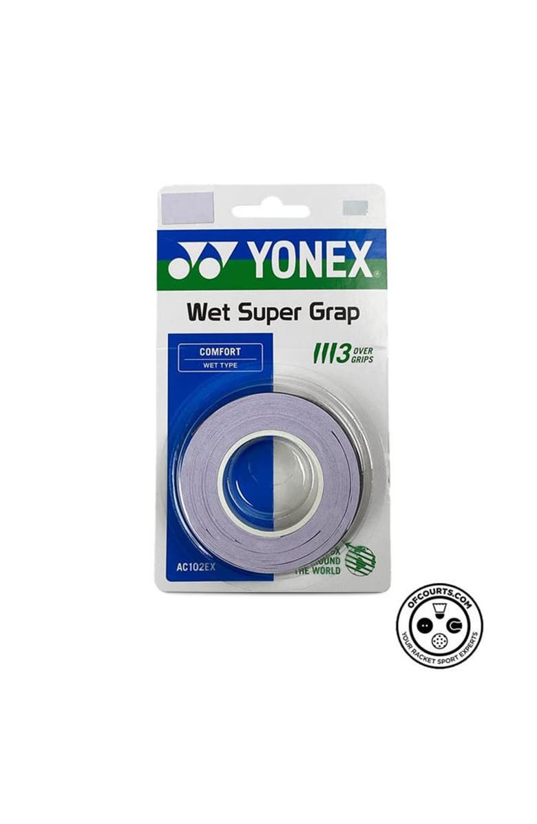 YONEX Wet Super Grap Overgrip 3-pack, Main, color, Pale Lilac