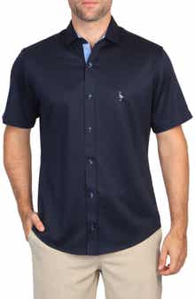 TailorByrd Solid Modal Blend Short Sleeve Shirt