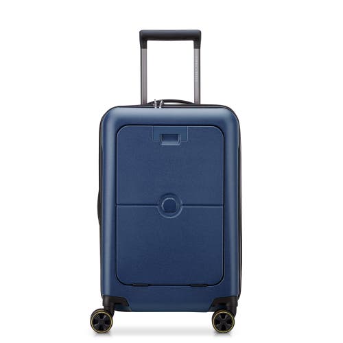 Delsey Paris Turenne 2.0 Carry-on Spinner Luggage With Front Pocket In Blue