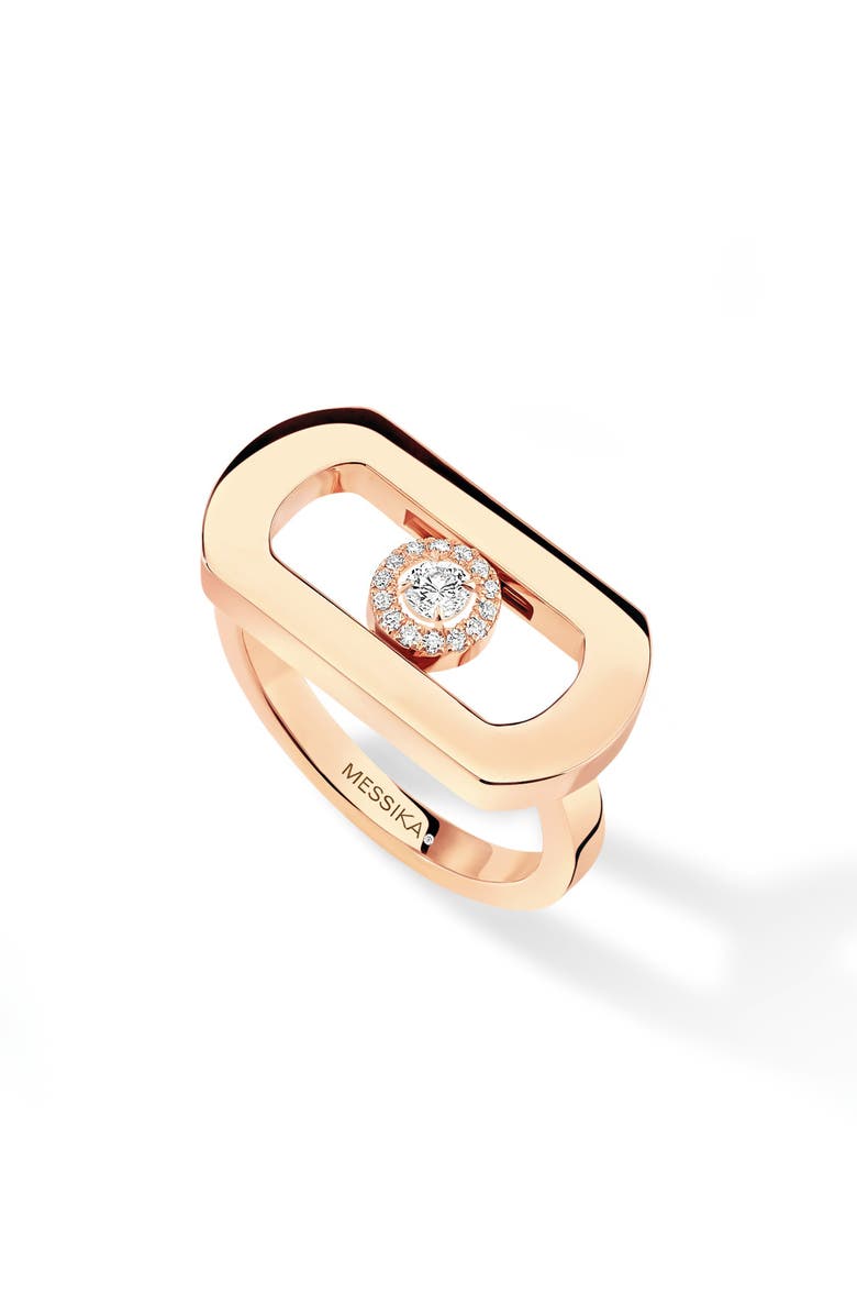 Messika So Move Diamond Ring, Main, color, Pink Gold