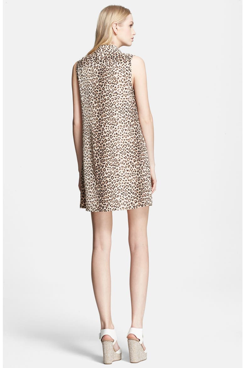 'Lucida' Leopard Print Shirtdress, Alternate, color, NATURAL MULTI