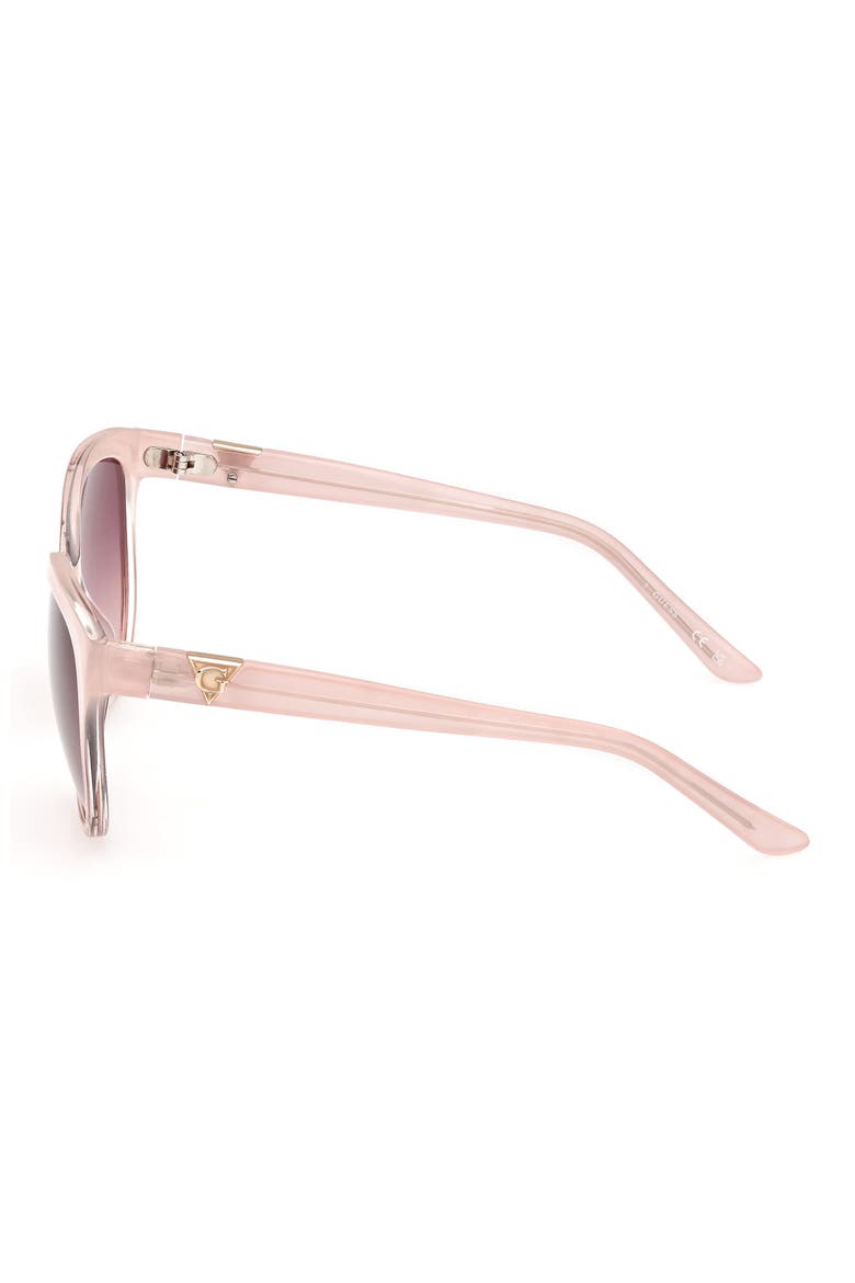 Round Sunglasses, Alternate, color, PINK / GRADIENT BORDEAUX