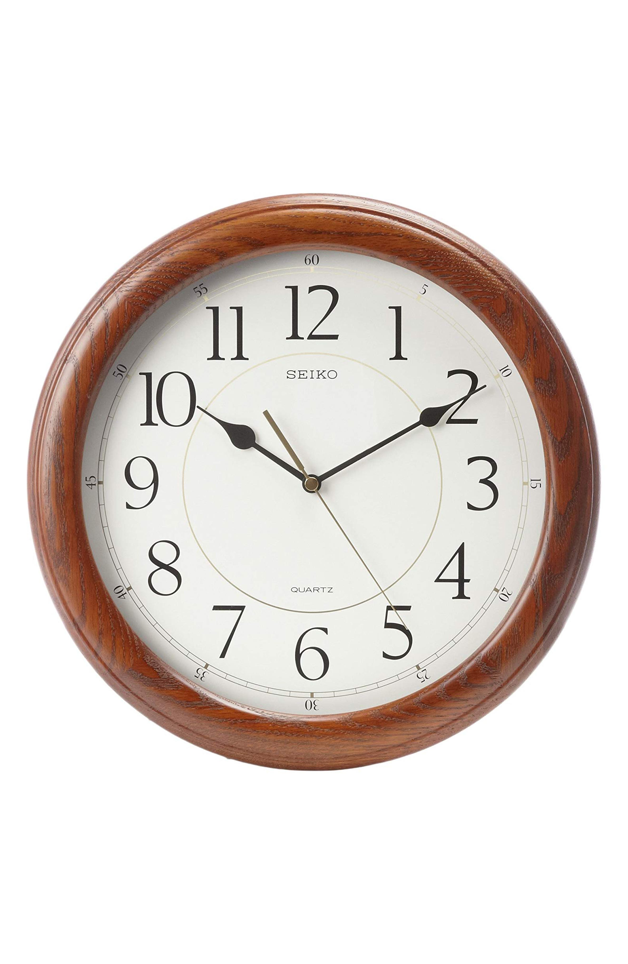 Seiko Classic Oak Wall Clock | Nordstrom