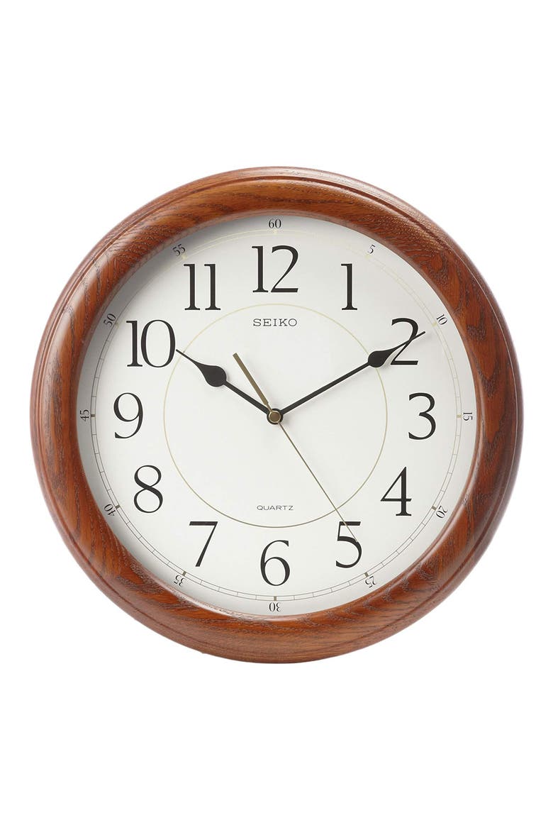 Seiko Classic Oak Wall Clock | Nordstrom