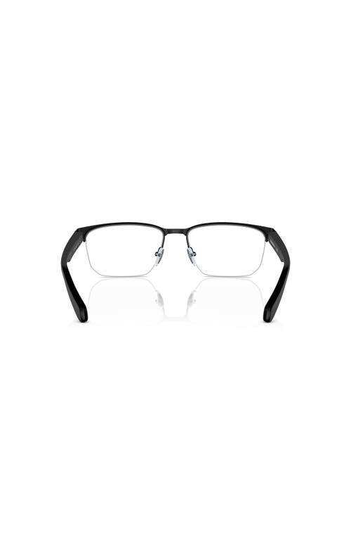 Emporio Armani 56mm Irregular Optical Glasses In Black
