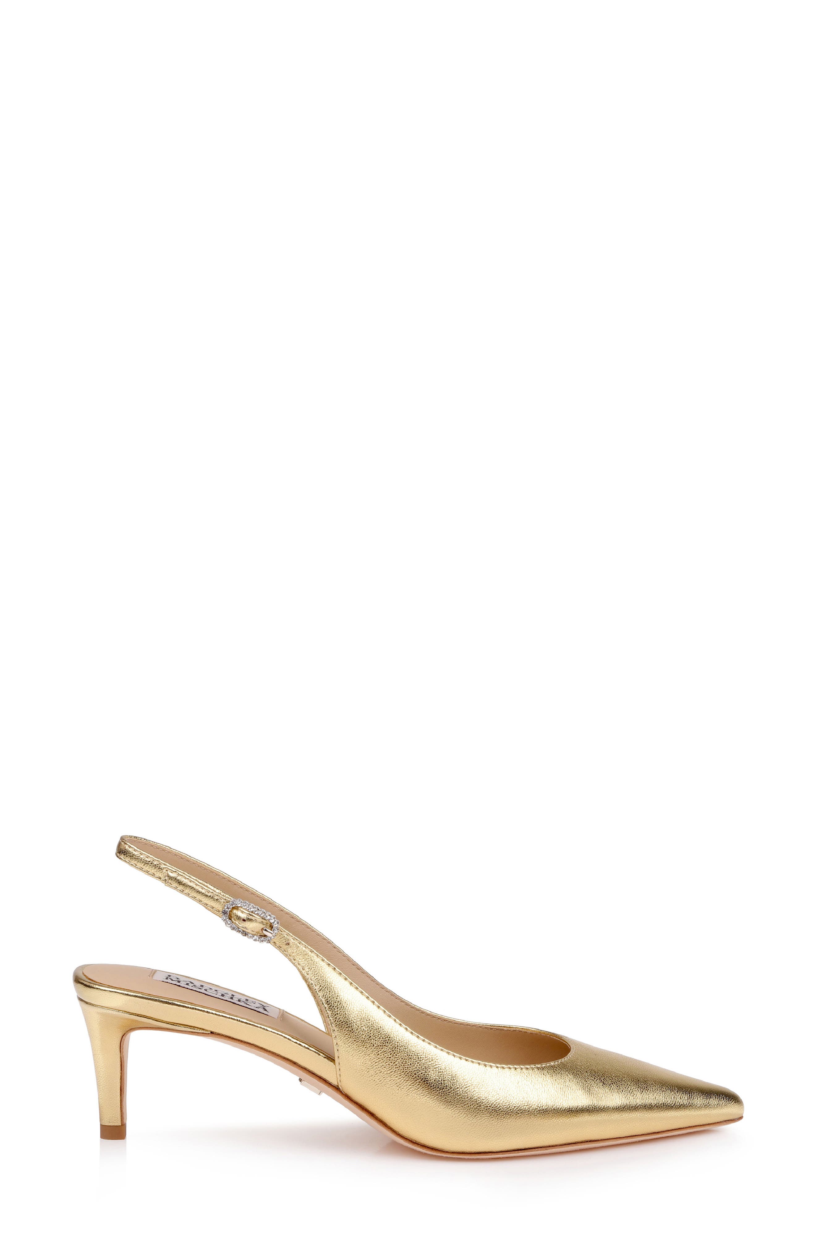 Ruthie II Pointed Toe Slingback Pump, Alternate, color, GOLD METALLIC